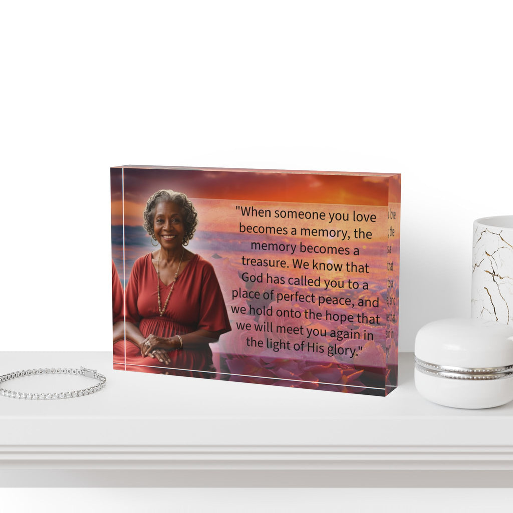 Custom Memorial Photo Block