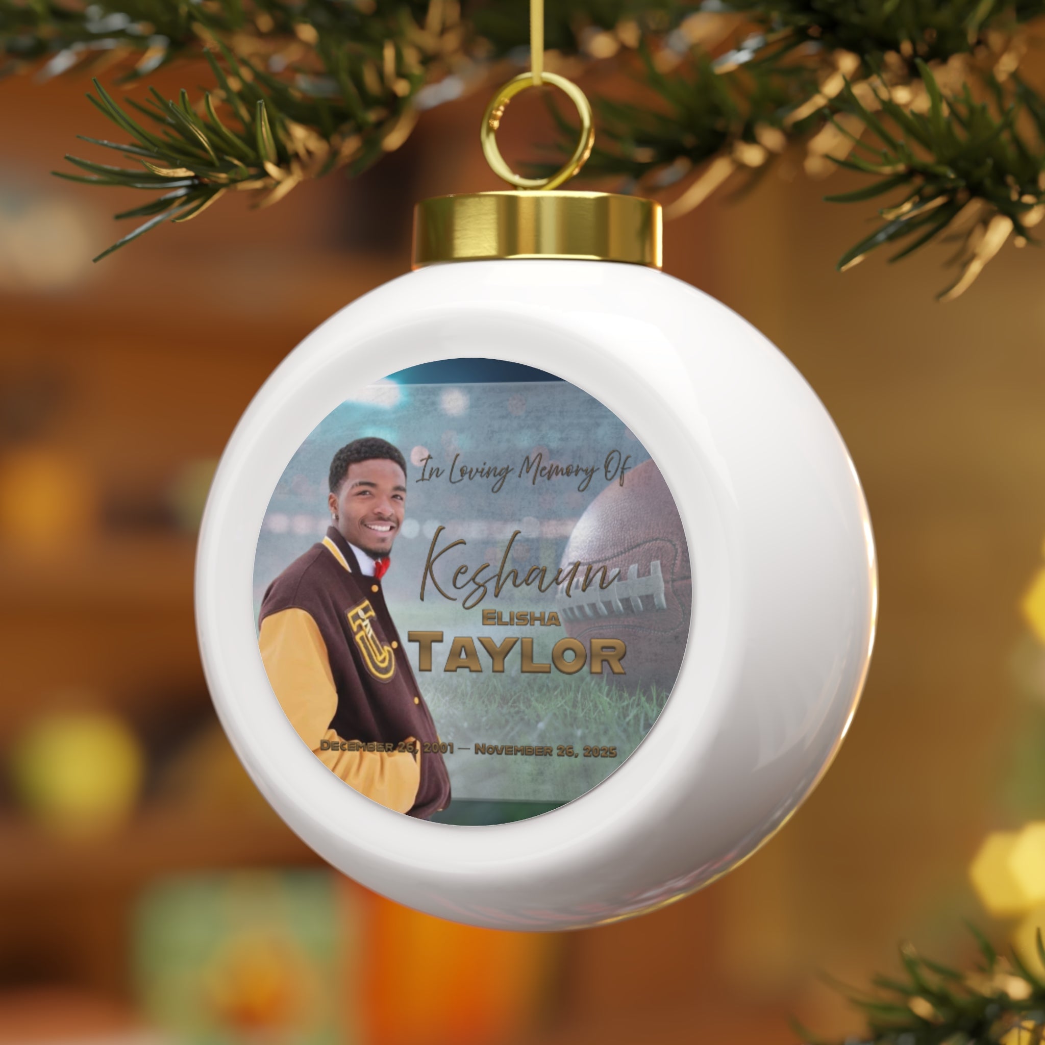 Keshaun Christmas Ornament