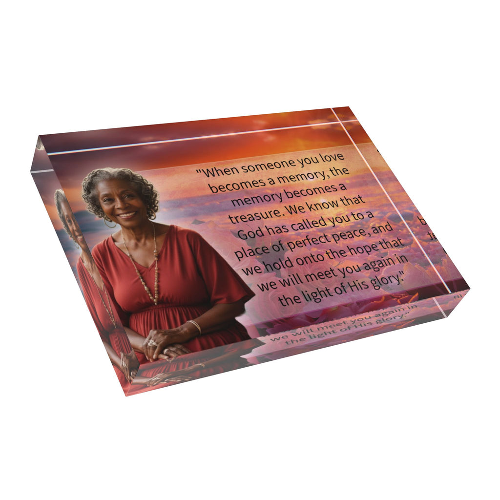 Custom Memorial Photo Block